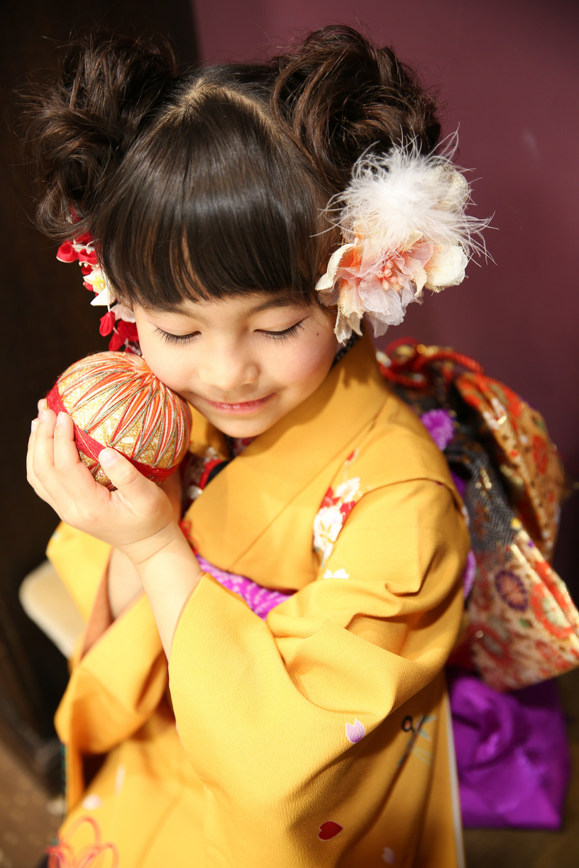 Cute Little Girl in Kimono